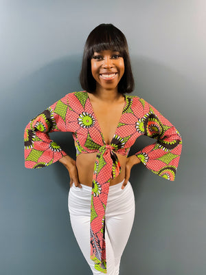 Ankara Wrap Top