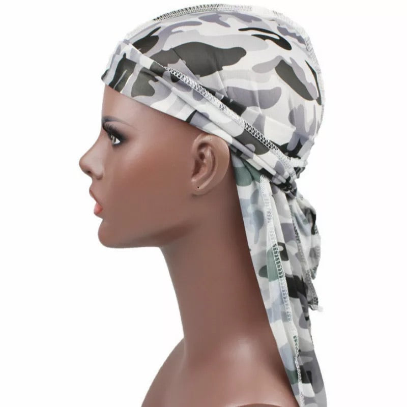 Grey Camo Durag