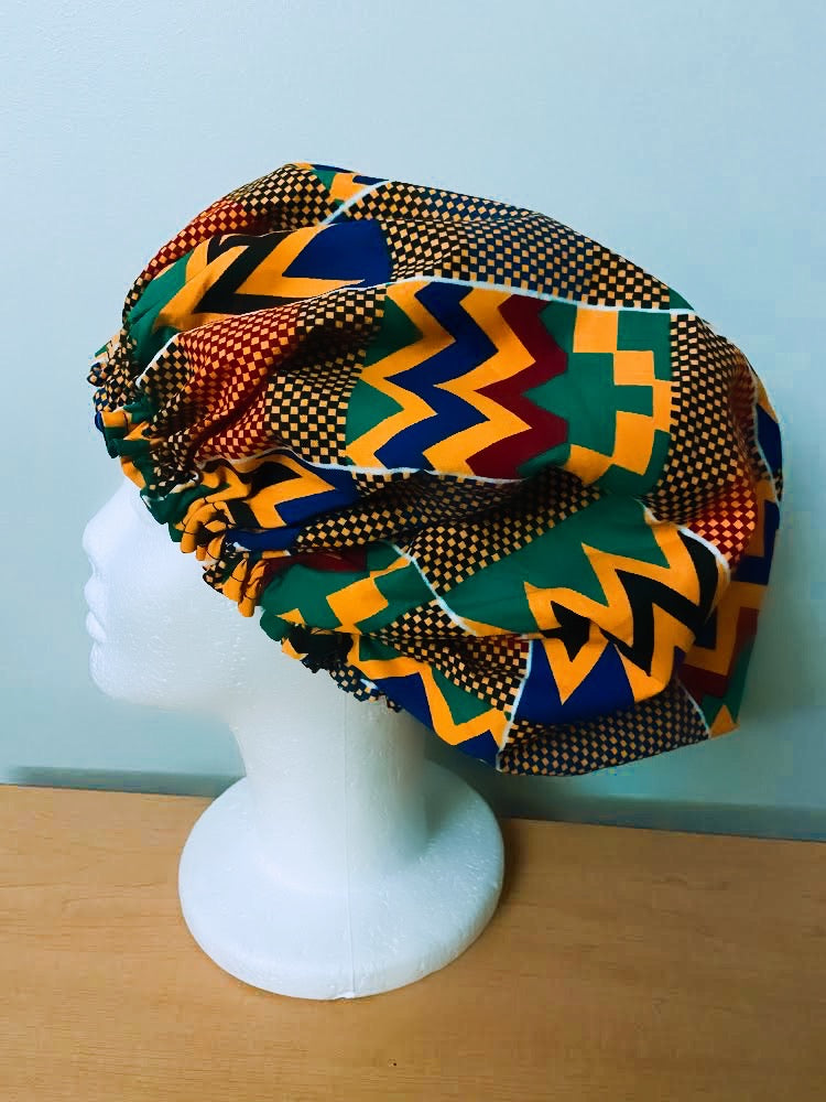 Ankara Satin Lined Bonnet
