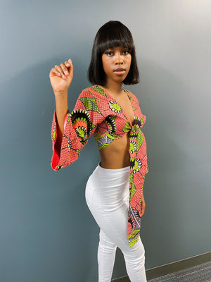 Ankara Wrap Top