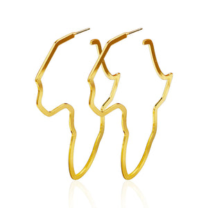 AFRICAN MAP EARRINGS (Gold)