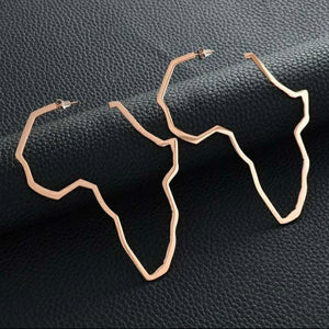 AFRICAN MAP EARRINGS (Gold)