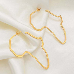 AFRICAN MAP EARRINGS (Gold)