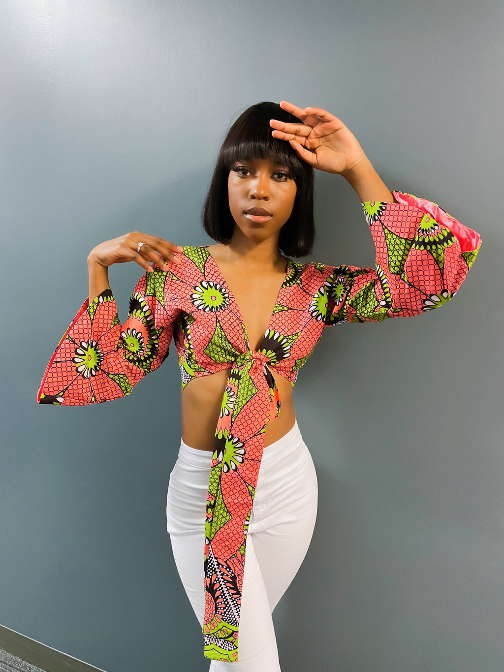 Ankara Wrap Top