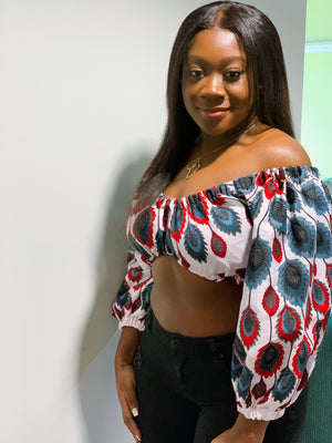Ankara Off The Shoulder Top