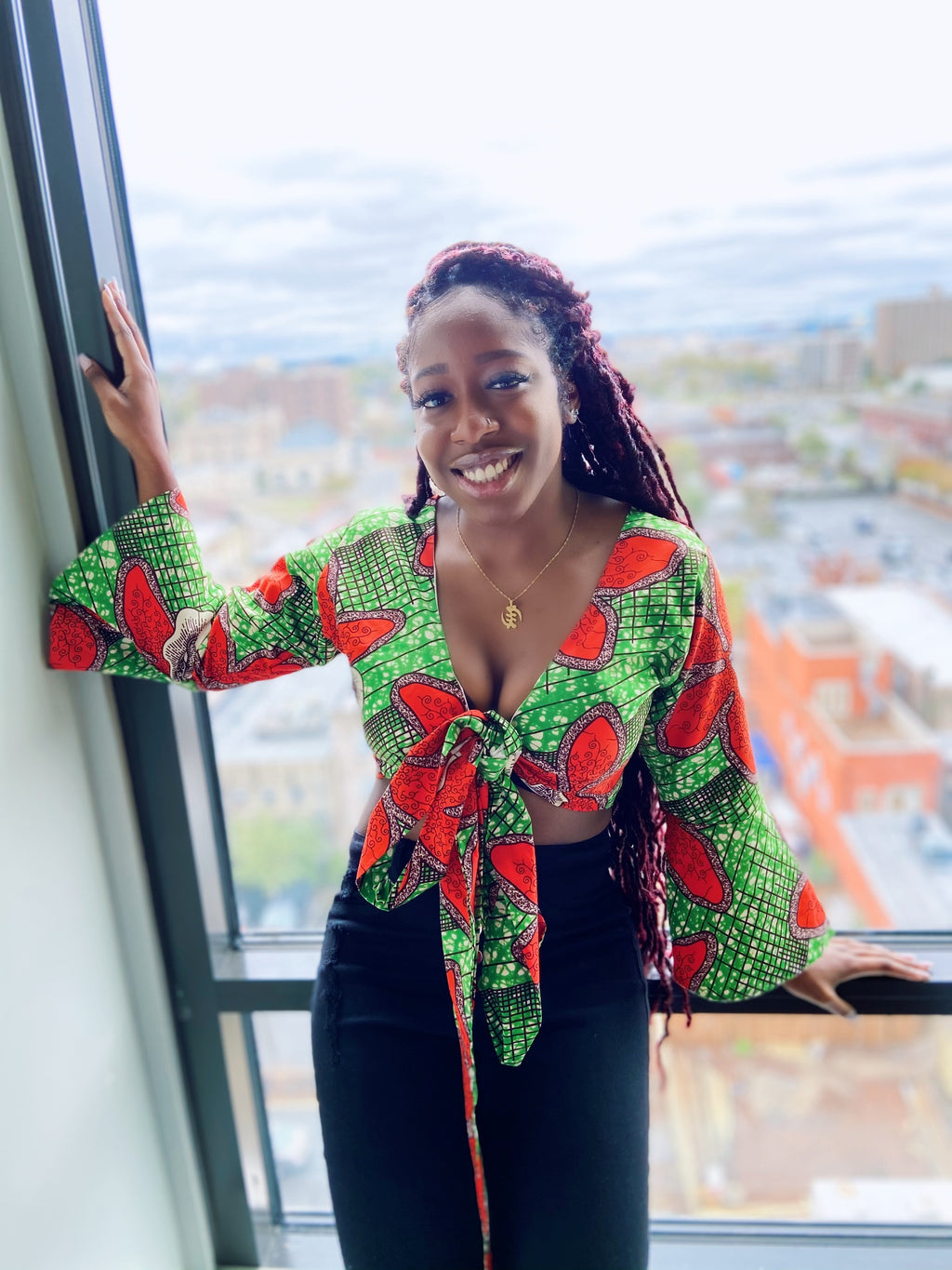 Ankara Wrap Top