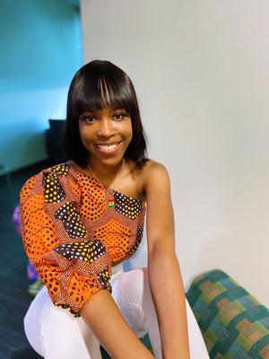 Ankara Wrap Top