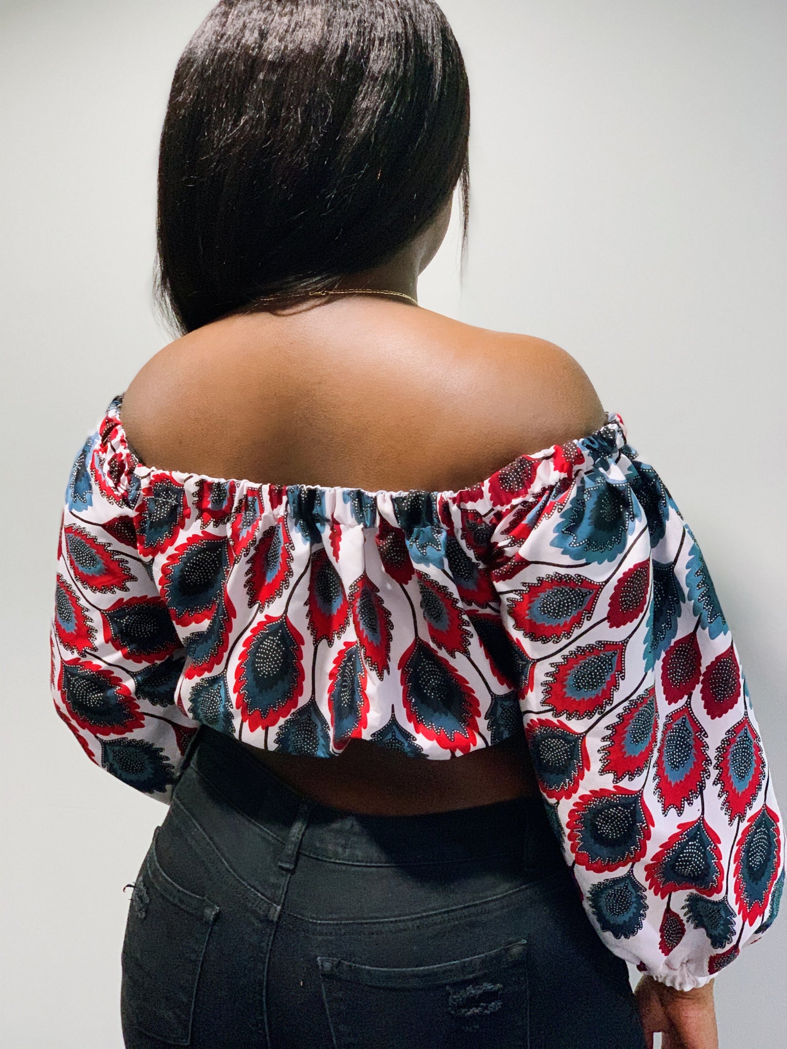 Ankara Off The Shoulder Top
