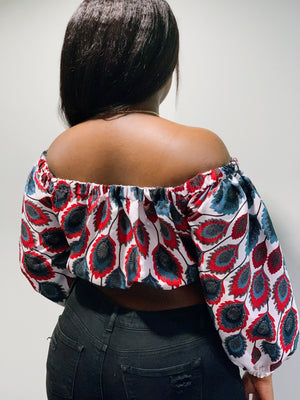 Ankara Off The Shoulder Top