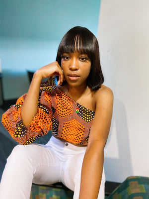 Ankara Wrap Top