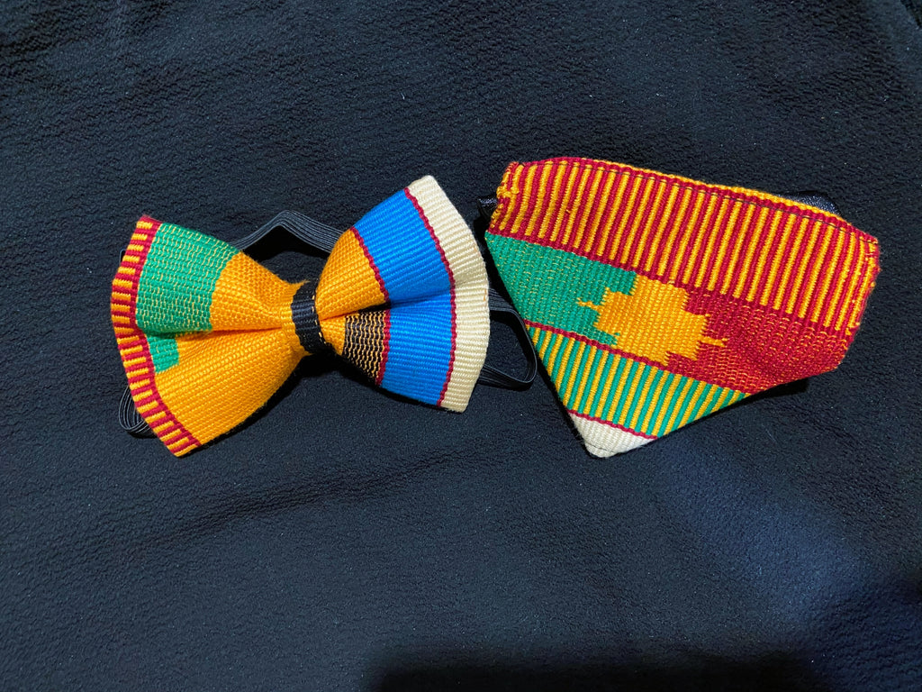 Kente Bow Tie and Pocket Square Set