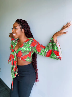 Ankara Wrap Top