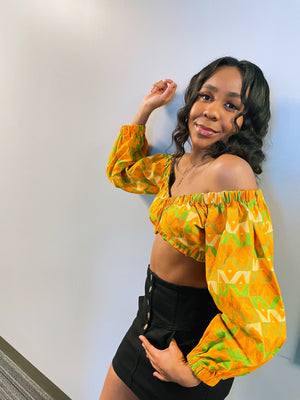 Ankara Off The Shoulder Top