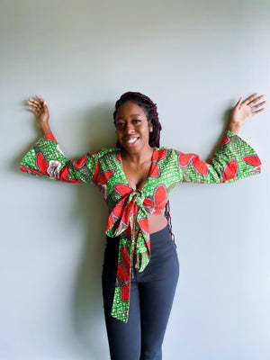 Ankara Wrap Top