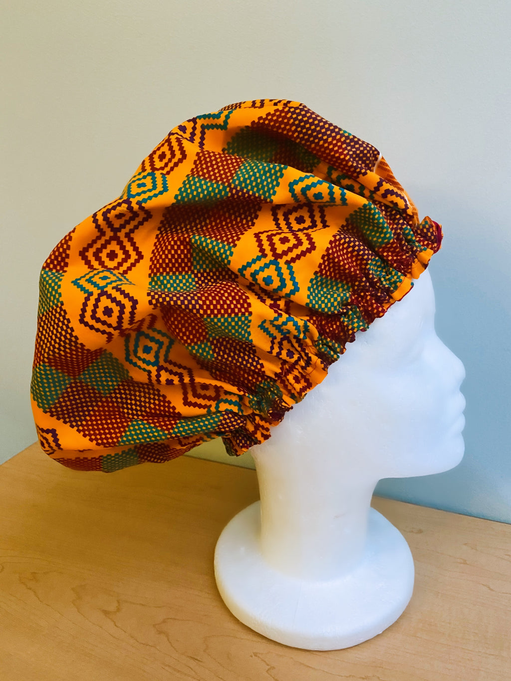 Ankara Satin Lined Bonnet