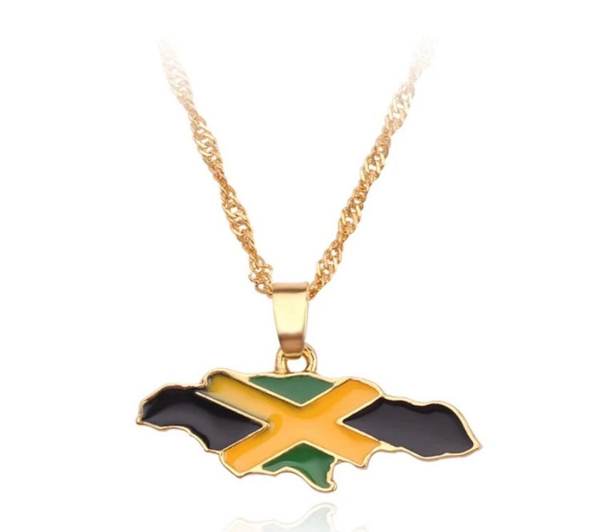 Jamaican Flag Necklace