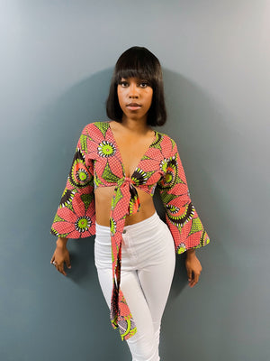 Ankara Wrap Top