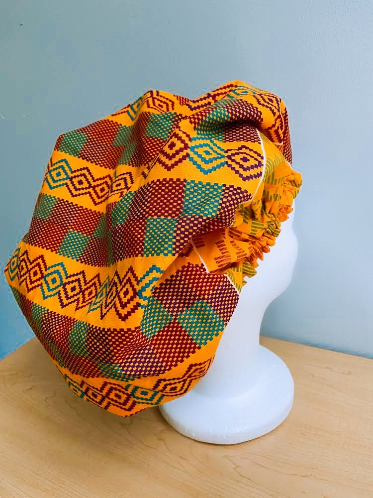 Ankara Satin Lined Bonnet